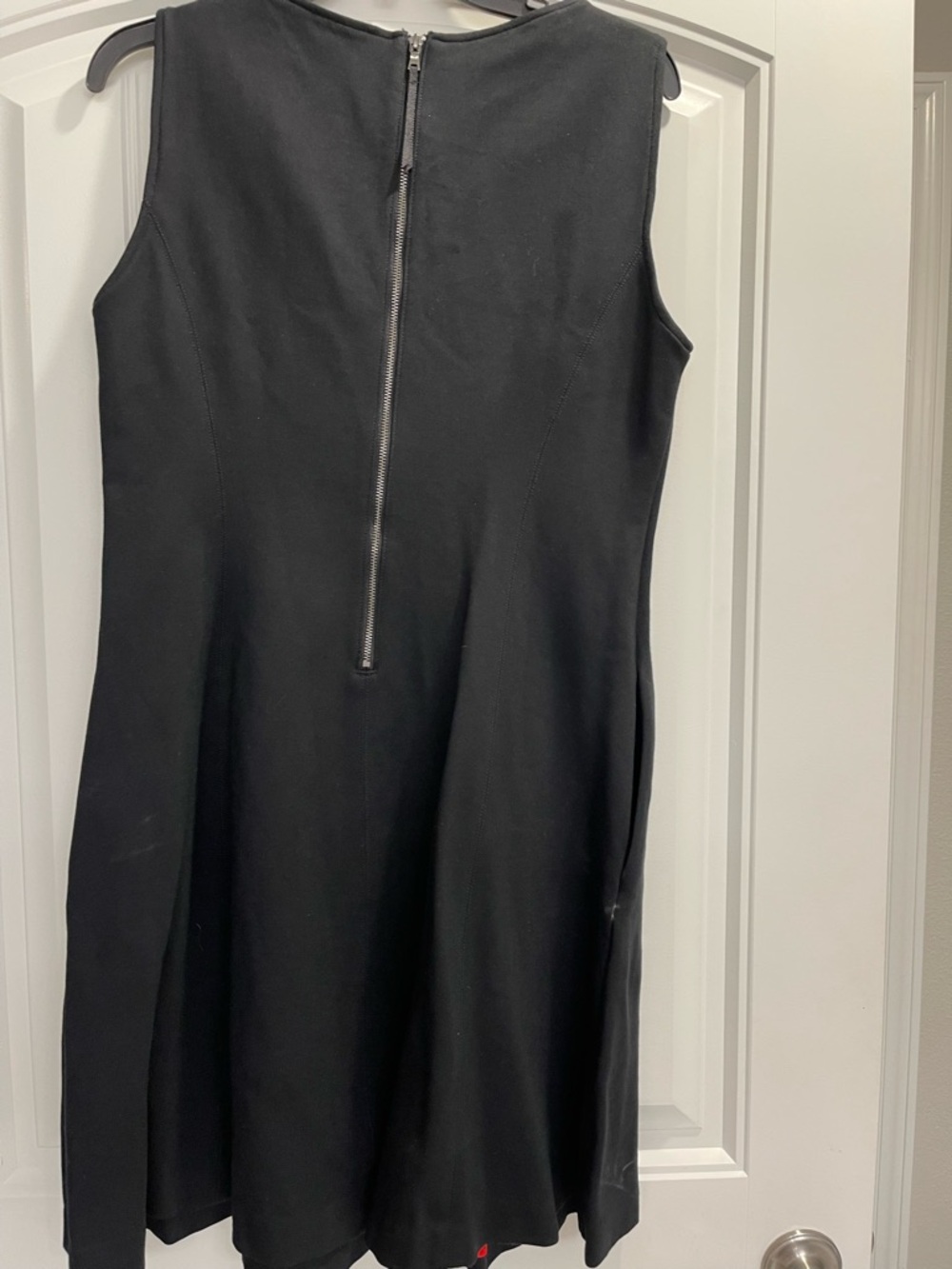 Spanx Size L The Perfect Fit & Flare Black Ponte Sleeveless skater Dress 20381R - Picture 5 of 10